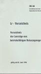 Deutsche Bahn: Lr-Verzeichnis. Verzeichnis der Leerzüge aus betriebsfähigen Reisezugwagen, Regionalbereich München, gültig ab 02. Juni 1996. Jahresfahrplan 1996/97