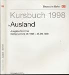 Kursbuch Ausland 1998 / Ausgabe Sommer, gültig vom 24.05.1998 bis 26.09.1998