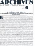 ARCHIVES - Institut Jean Vigo - Cinémathèque de Toulouse Nr. 6 (Juillet(Aout 1987): La Vitagraph avend Griffith: A la Conquête du Marché au Temps du Nickelodeon (Jon Gartenberg)