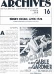 ARCHIVES - Institut Jean Vigo - Cinémathèque de Toulouse Nr. 16 (Octobre 1988): Roger Soubie, Affichiste (Raymond Borde)
