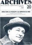ARCHIVES - Institut Jean Vigo - Cinémathèque de Toulouse Nr. 20 (Fevrier 1989): Emile Cohl & O'Galop a la Depeche du Midi. Enquete de Raymond Borde