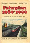 VEB Nahverkehr Schwerin: Fahrplan 1989-1990, gültig vom 28. mai 1989 bis 26. Mai 1990