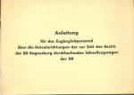 Anleitung für das Zugbegleitpersonal über die Heizungseinrichtungen der zur Zeit den Bezirk der BD Regensburg durchlaufenden Schnellzugwagen der DR
