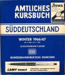 Amtliches Kursbuch Süddeutschland Winter 1966/67, gültig vom 25.09.1966 bis 27.05.1967